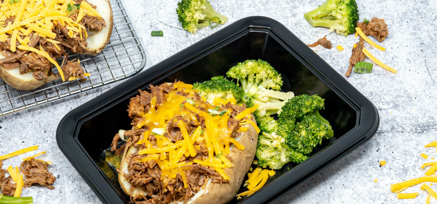 BBQ Brisket Loaded Baked Potato | Vertical Diet