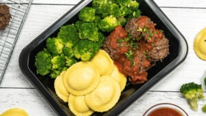 Ravioli Meatballs with Broccoli