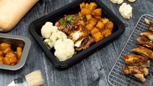Bourbon Chicken Thighs & Butternut Squash