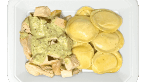 Mega Creamy Pesto Chicken & Cheesy Ravioli